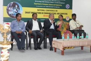 With the dignitaries on the Dias