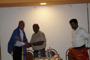Honoured by Mr. Senguttuvan, Chairman, Valluvar Educational Trust